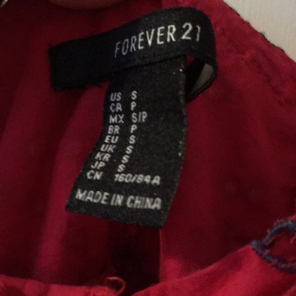 Forever 21 Embroidered Red Dress - Picture 5 of 7